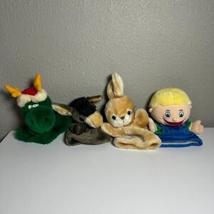 Plushpups Vintage Plush Hand Puppets Lot of 4